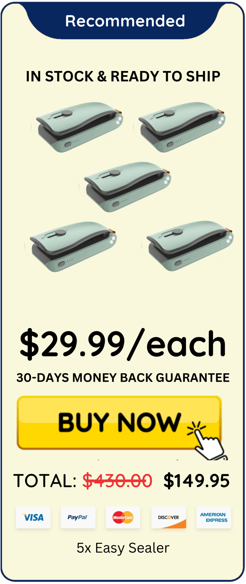 Easy Sealer offer price